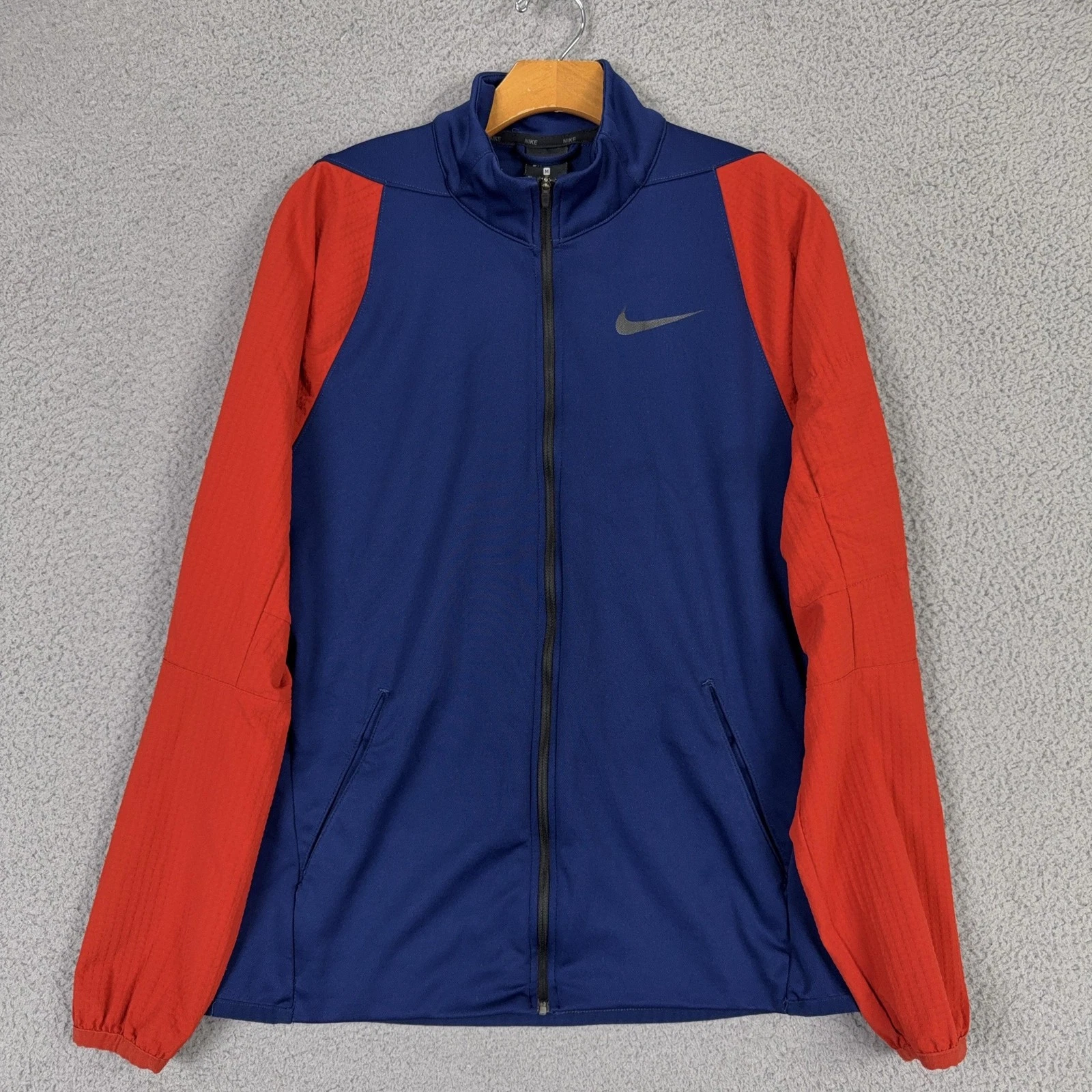 Nike Jacket Mens Medium Blue Red Dri Fit Track Training Running 928022-493
Opens in a new window or 