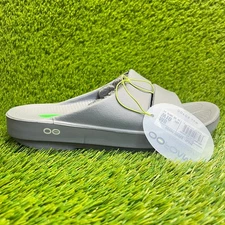 Oofos OOahh Mens Size 8 Womens 10 Slate Gray Beach Walking Recovery Slide Sandal