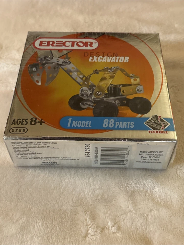 Meccano Design Erector Excavator Model 2780 Flexible Brand New Sealed Set - Image 2 of 2