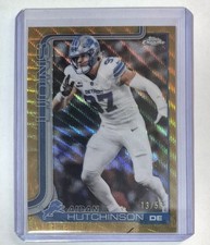 Topps Chrome Aidan Hutchinson Detroit Lions Gold Parallel Serial /50