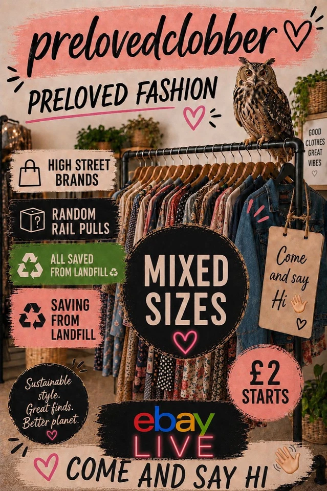 Womenswear👗👚 £2 Starts⚡ Random Rail Pulls♻️ Saved From Landfill ♻️