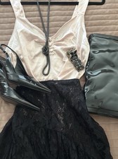 VTG Vanity Fair Satin Teddy Bodysuit M Lace Feminine Pink Coquette Boho Satin
