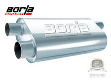 Borla Universal Oval Transverse Muffler 3in Inlet Dual 2.5in Outlets