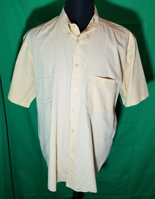 Levi s Mens XL Jeanswear Short Sleeve Vintage Button Up Yellow WPL 423 Retro