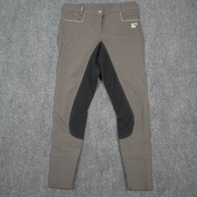 Cavallo Crystal Breeches Womens 28x27 Gray Equestrian Riding Pants  READ