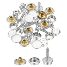 10Pcs Canvas Snap Kit, Fastener Tool Snap Grade Boat Canvas Snaps, Silver