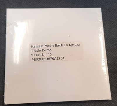 Harvest Moon Back to Nature Trade Demo SLUS-81115  Playstation 2 Brand New