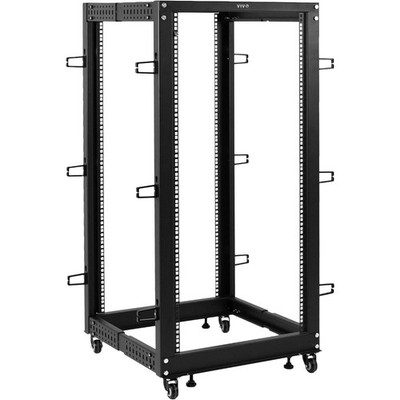 VIVO 25U Freestanding Server Rack, Mobile Open Frame 22 to 40 inch
