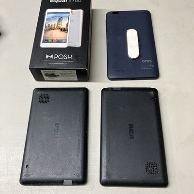 Lot Of Tablets, 2-RCA Voyager RCT6876 7  Tablets 1-Posh, 1-Onn As Is