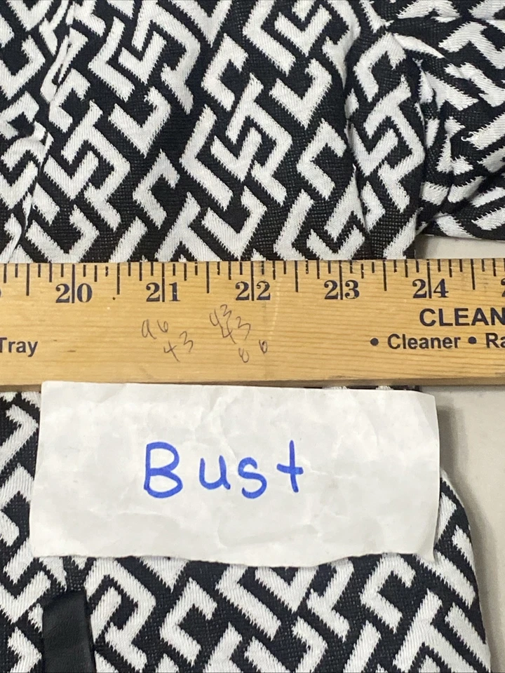 Chaqueta Blazer Dressbarn Frente Abierto Para Mujer Talla Grande 3X Negra/Blanca Nueva Con Etiquetas Foto 4 de 4