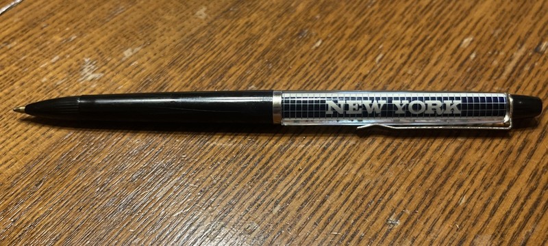 Vintage Black Floaty Pen New York With People At Subway Station Eskesen Denmark