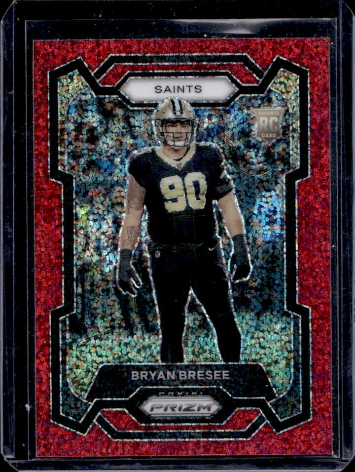 2023 Prizm Bryan Bresee Red Sparkle Rookie RC #372 Saints