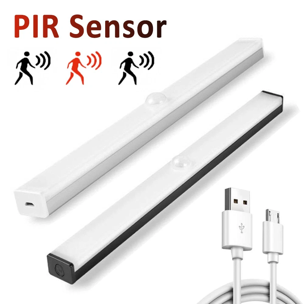 Lámpara LED empotrada lámpara de cocina luz de armario luz nocturna con detector de movimiento PIR