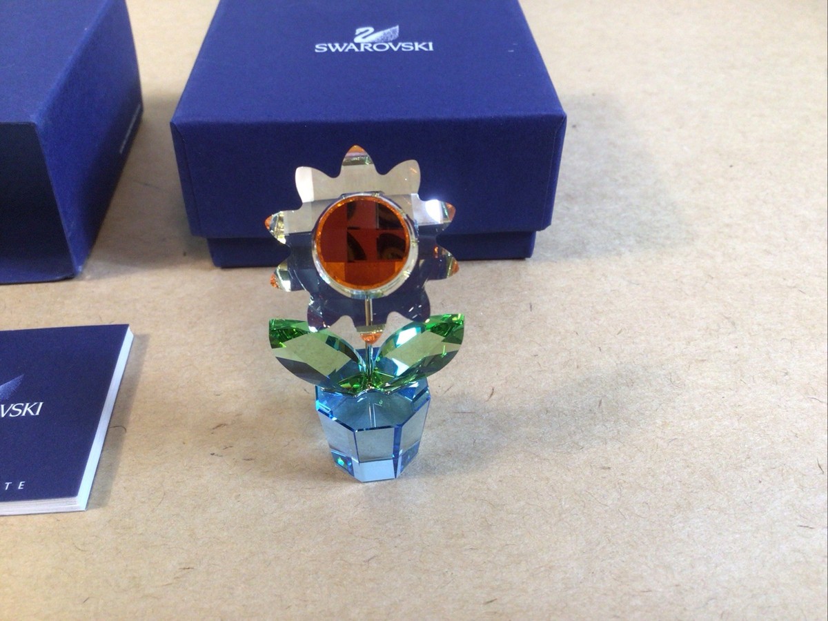 SUNFLOWER #663148 Swarovski Crystal Memories Potted Flowers New