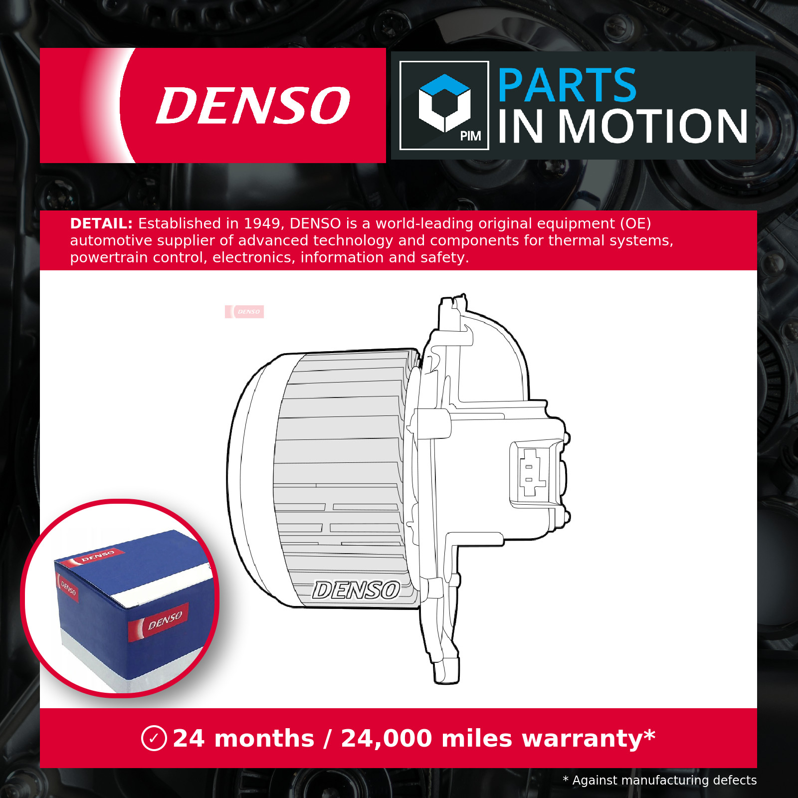 Interior Blower Motor fits CITROEN C4 PICASSO Mk1 2.0D 06 to 13 Heater Denso New - Image 8