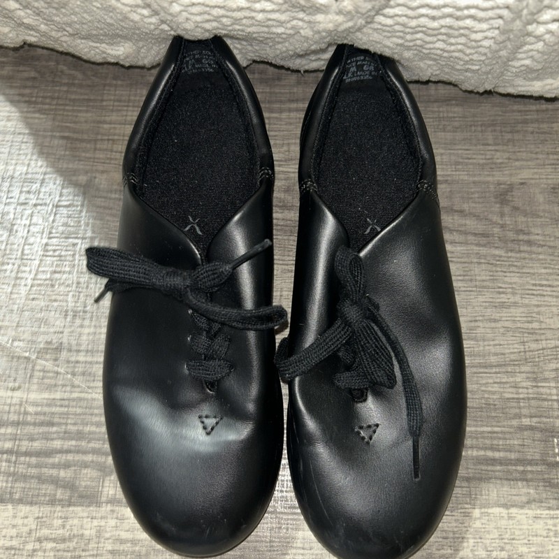 Capezio Black Lace Up Tap Shoes Size 6 1/2