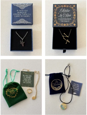 Owlcrate and Fairyloot exclusive bookish themed jewelry, necklaces and rings - Image 1 of 4