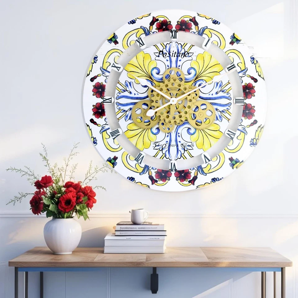 The Gears Reloj ITALIA LINE RELOJ DE PARED REDONDO 36 PULGADAS POSITANO Foto 4 de 4