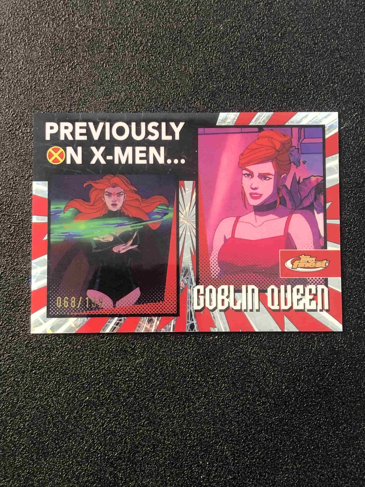 Goblin Queen 2025 Topps Finest Marvel X-Men 97 Previously Lazer /199 #PO-17