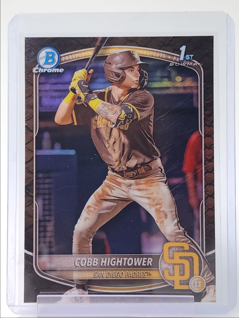 COBB HIGHTOWER 2025 BOWMAN CHROME 1ST REPTILIAN REFRACTOR PADRES Q3501