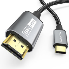 USB C to HDMI 2.1 Cable 8K 60Hz, 4K 144Hz/120Hz, 48Gbps, HDCP2.3, Dynamic HDR, T
