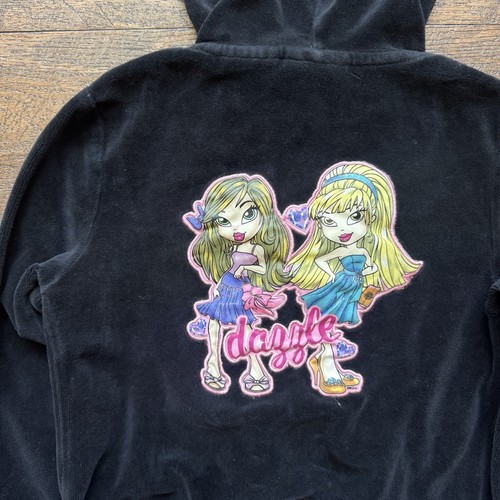 Vintage 2000's Baby Lil Bratz "Dazzle" Velour Glam Nosatlgia Hoodie Jacket - Picture 2 of 7