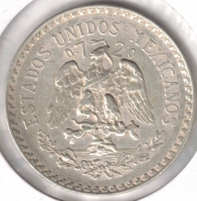 1934 Mexico Circulated Silver One Peso Coin! - Image 2 of 2