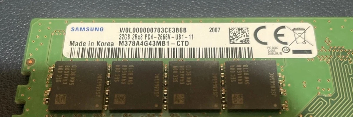 Samsung DDR4 SDRAM 32 GB Total Capacity Memory (RAM) for sale - eBay