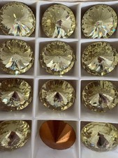 18mm vintage Swarovski rivoli Jonquil 24 Pcs 18.00