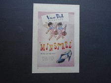 VINTAGE AD:  "VAN-DAL PRESENT 'MINSTREL' HITTING THE HIGH NOTES" (1940s/50s)