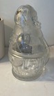 Crystal Santa Claus Cookie Candy Jar Germany Clear Elegant Holiday — photo 2