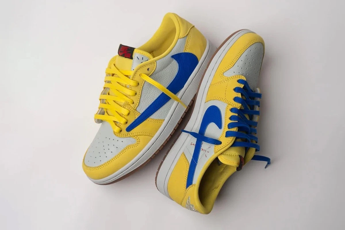 Travis Scott x Air Jordan 1 Retro OG SP Low Canary W - огромный