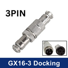 GX16 Inline Aviation connector 2, 3, 4, 5, 6 Pin 16mm Metal  Docking Connector