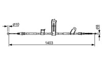 NEU - Bosch 1987482522 Seilzug, Feststellbremse FüR Chevrolet
