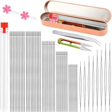58 Pcs Beading Needles for Jewelry Making, Big Eye Beading Needles Ultra-Thin St