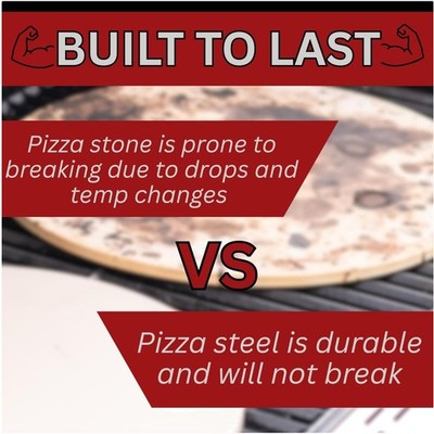 Deluxe 3/8'' Pizza Steel for Back-to-Back Cooking