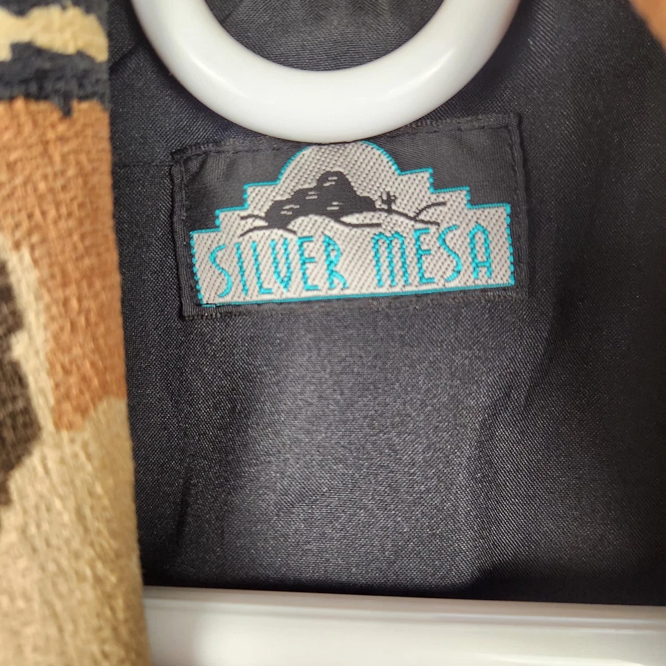 Jaqueta Mesa Vintage Prata Feminina Média Sudoeste Asteca Blazer Concho Anos 90 - Imagem 3 de 4