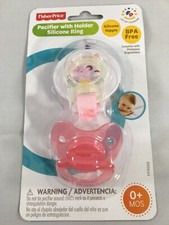 FISHER PRICE LITTLE LEOPARD PACIFIER AND HOLDER 0 MONTHS