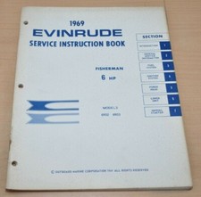 Outboard Marine OMC Evinrude 6 PS Fisherman Instruction Werkstatthandbuch 1969