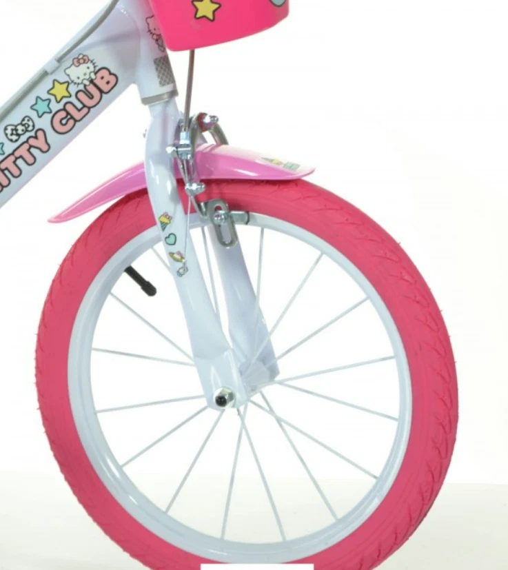 BICI BICICLETTA BAMBINA 5 6 7 8 ANNI BIMBA HELLO KITTY-16"-164R-HK2 - Immagine 3 di 4