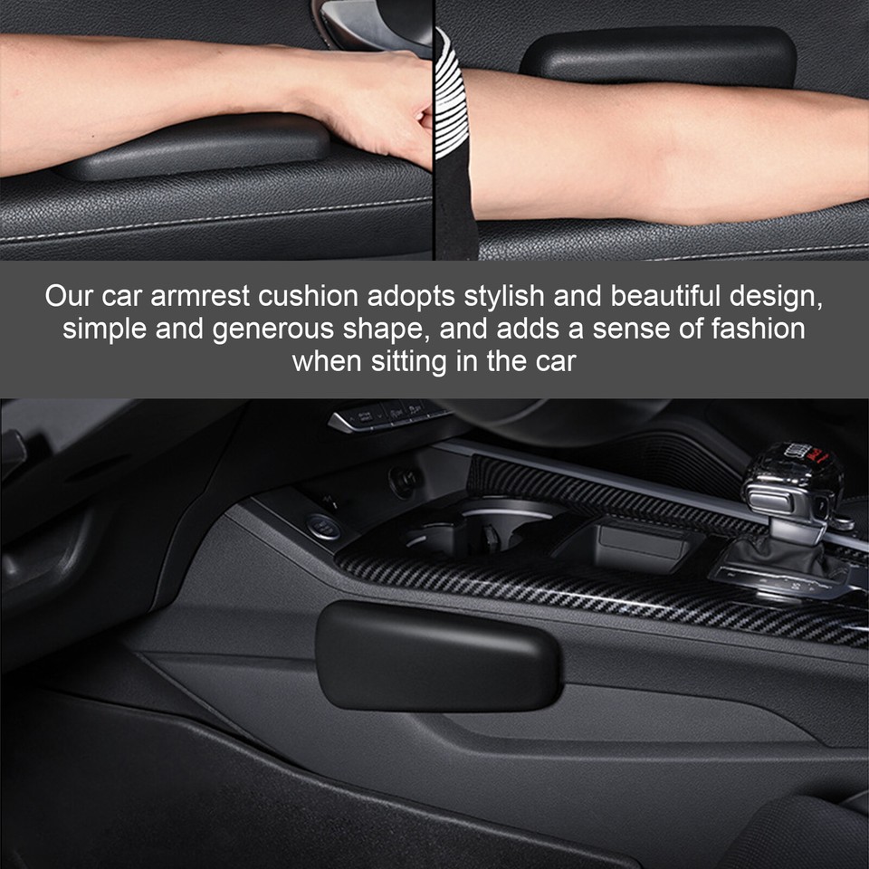 2Pcs Car Armrest Pad Soft Leather Car Knee Cushion Universal Car Door