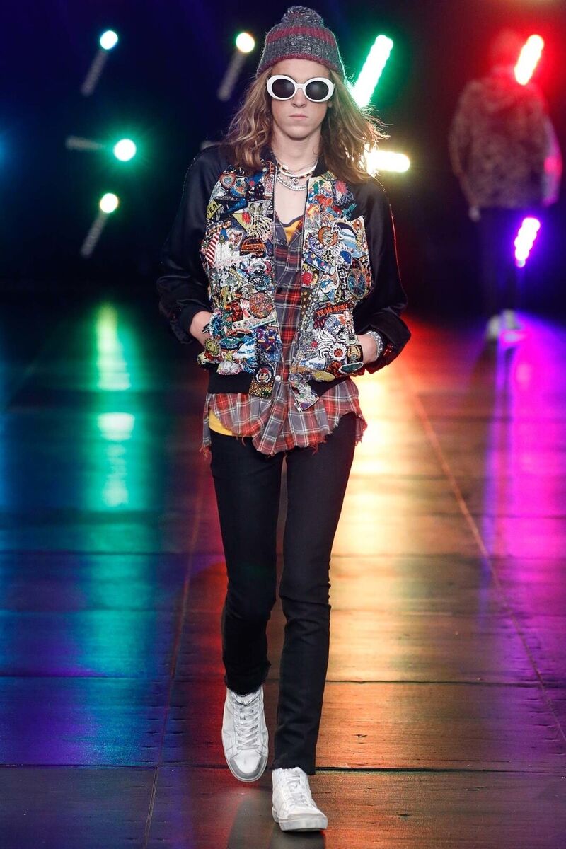 SS16 Saint Laurent Paris Surf Sound Sequins Souvenir Jacket SS16 Saint Laurent Paris Surf Sound Sequins Souvenir Jacket
