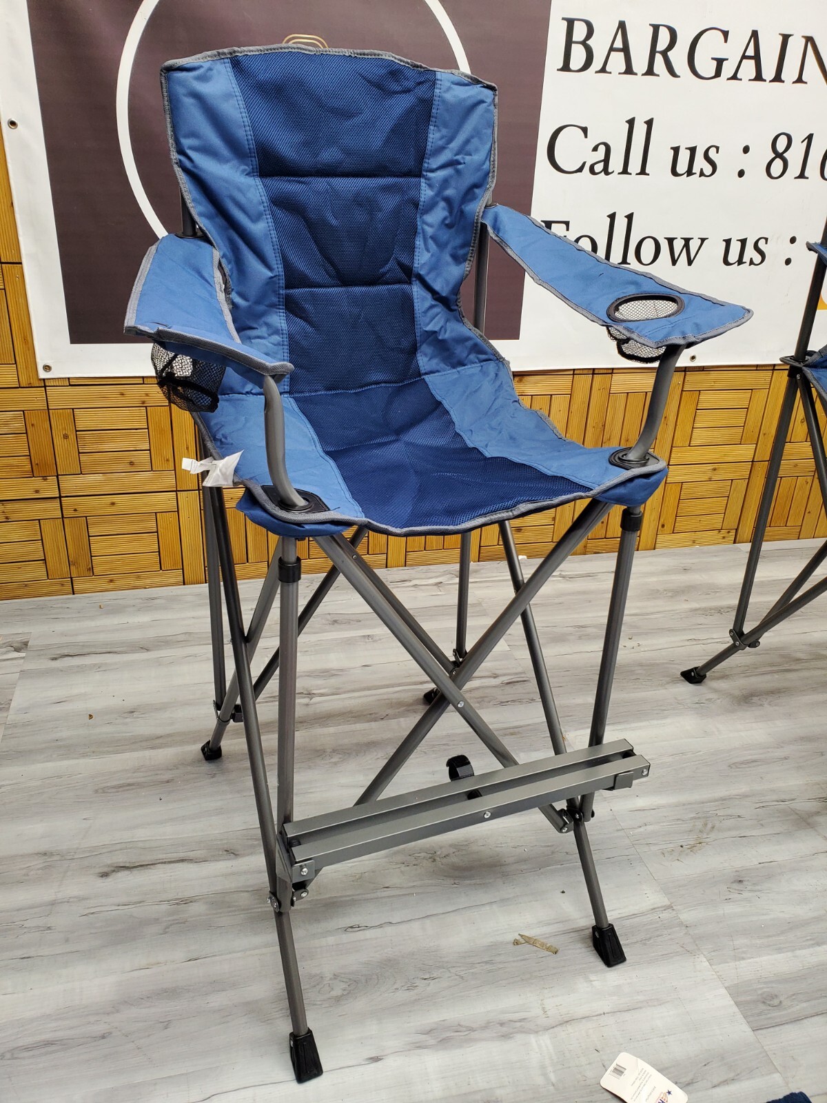 Rms Outdoors Extra Tall Folding Chair Bar Height Director Chair For