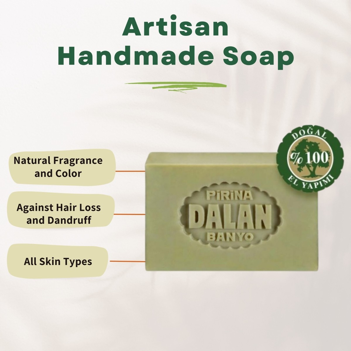 Dalan Antique Olive Oil Bar Soap 100% Natural 170 gr (1-3-6-16-36
