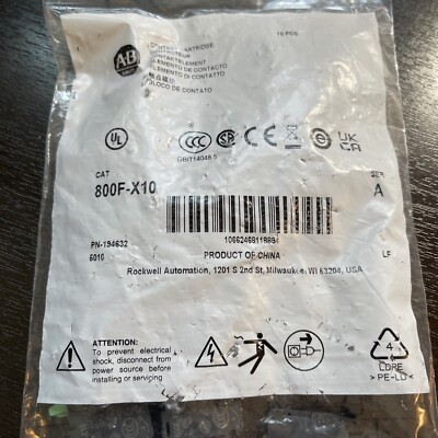 Allen-Bradley 800FX10 Contact Momentary Switch - Black  BAG OF 10 PCS