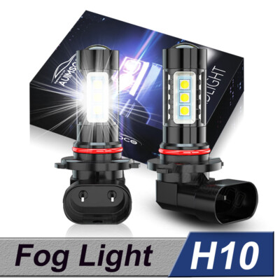 9145 9140 Fog Bulbs H10 White Light For Chevrolet SS Base Sedan 4-Door 2014-2015