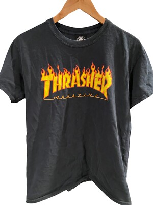 Thrasher Magazine T Shirt Black 100% Cotton Mens Size Small GUC | eBay