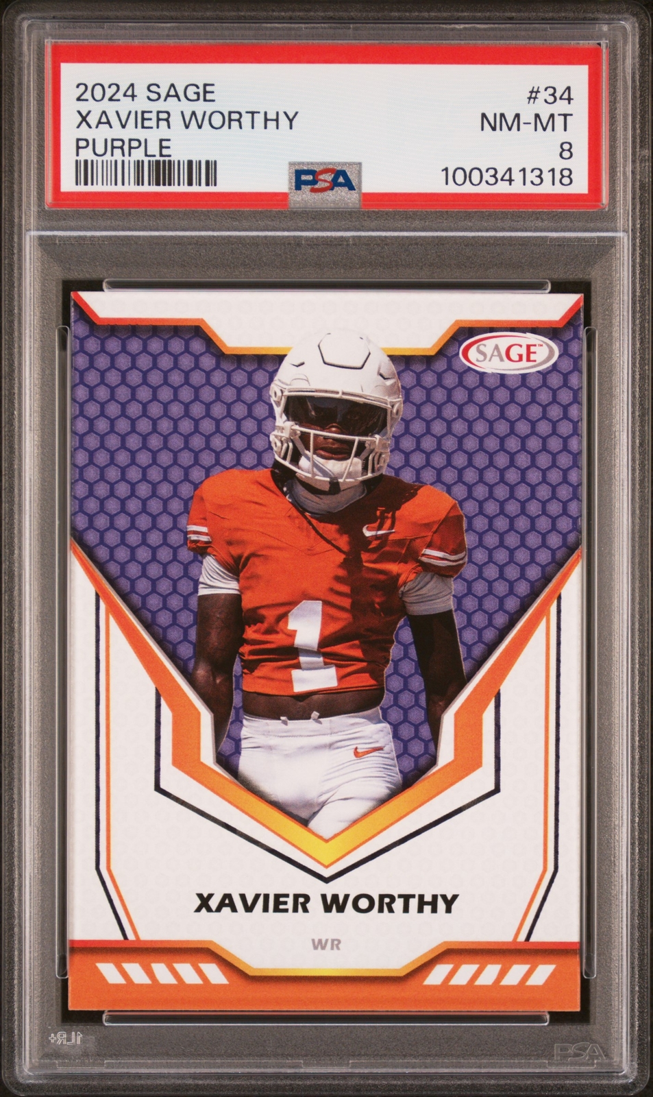 Xavier Worthy Sage #34 Purple