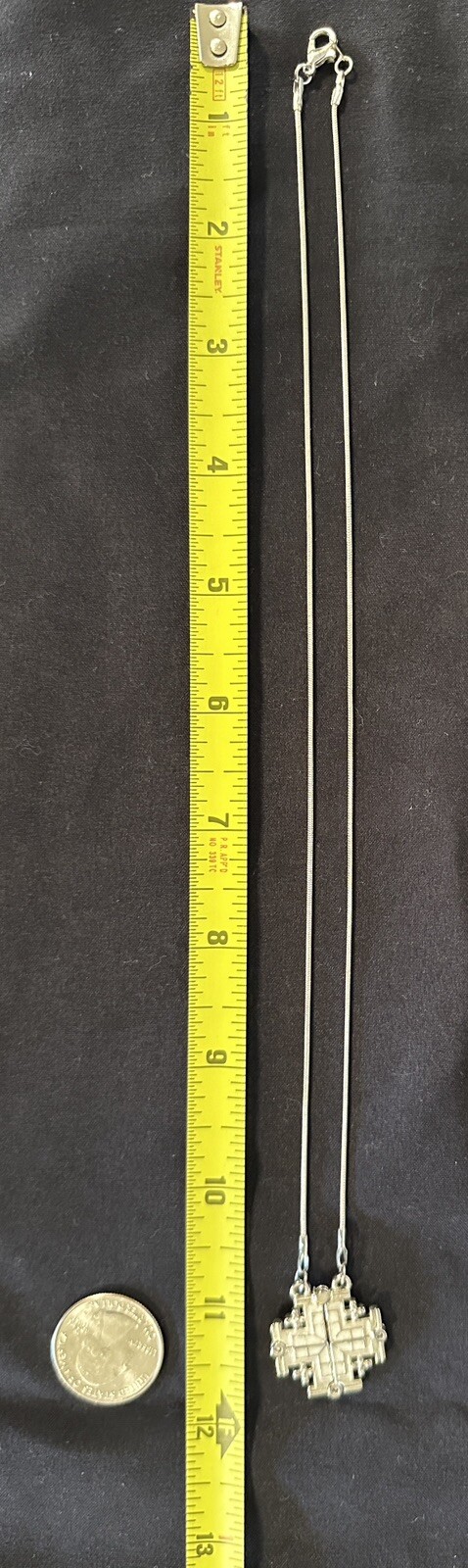 Signed Jerusalem 925 Silver Adjustable Necklace - image 9