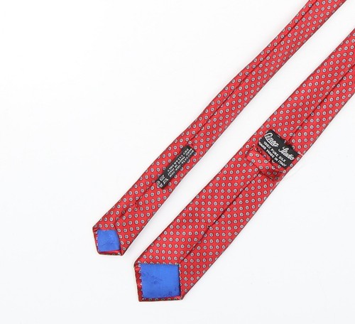 Cameo Studio Mens Red Polka Dot Silk Pointed Tie One Size - Picture 2 of 12